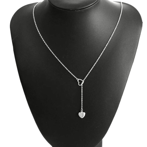 “Endless Love” Heart Lariat Minimalist Necklace - Picture 6 of 9
